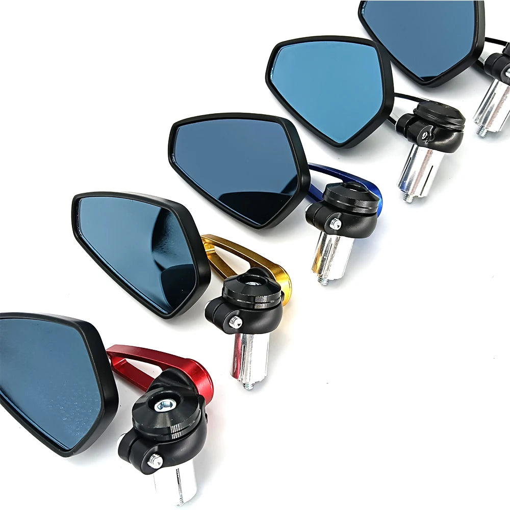 7/8" 22mm CNC Motorcycle Rearview Mirrors Universal Clear Glass Scooter Bar End Handlebar Mirror Rear View Mirror Accessories