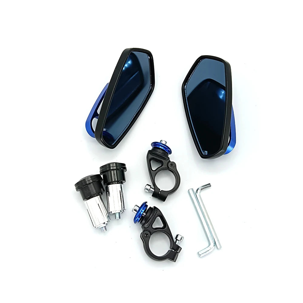 7/8" 22mm CNC Motorcycle Rearview Mirrors Universal Clear Glass Scooter Bar End Handlebar Mirror Rear View Mirror Accessories